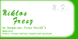 miklos fresz business card